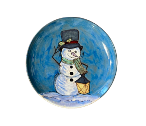 Crystal Lake Rustic Glazed Snowman