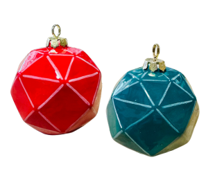 Crystal Lake Jewel Toned Faceted Ornament