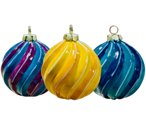 Crystal Lake Jewel Toned Spiral Ornament