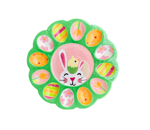 Crystal Lake Easter Sherbet Egg Plate