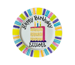Crystal Lake Birthday Cake Plate